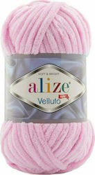 Alize Fir de tricotat Sintetic Velluto 100γρ. Ροζ 31 68m 100gr alize-Velluto-31