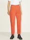 High Waist Women's Jean Trousers in Mom Fit Orange