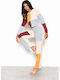 TM0404 Women's High Waist Fabric Trousers with Rubber Band in Regular Fit