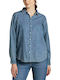 Lee Women's Denim Long Sleeve Shirt Blue