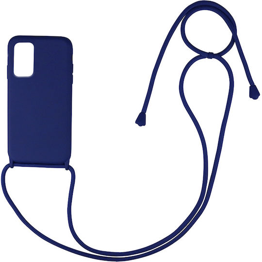 Sonique CarryHang Back Cover Silicone 0.5mm with Strap Dark Blue (Galaxy A32 5G)