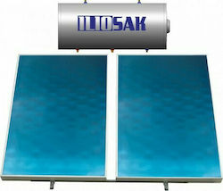 ILIOsak Alu90 Ηλιακός Θερμοσίφωνας 300lt/4m² Glass Διπλής Ενέργειας με Επιλεκτικό Συλλέκτη