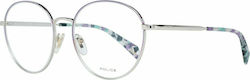 Police Metal Eyeglass Frame Purple VPL838 0SNA