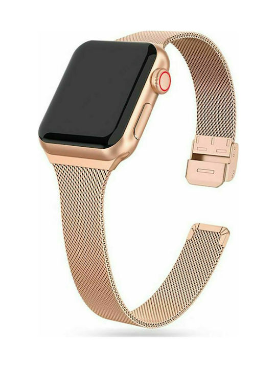 Tech-Protect Thin Milenese Λουράκι Μεταλλικό Blush Gold (Apple Watch 38/40/41mm)
