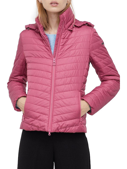 Ascythia Scurtă Jachetă de femei Puffer Roz