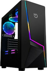 Hiditec V20 Pro Jocuri Middle Tower Cutie de calculator cu iluminare RGB Negru