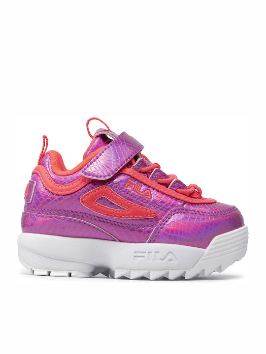 Disruptor E Kinder Sneakers mit Klettverschluss Fuchsie