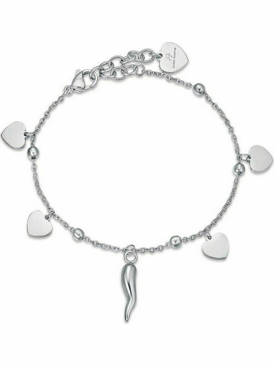 Luca Barra Bracelet Chain with design Heart made of Steel