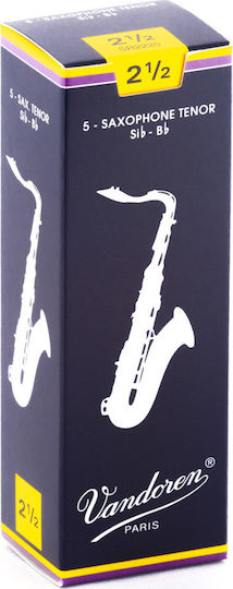 Vandoren Tenor Sax Traditional Reeds Strength 2.5 Reed 1 Pc