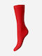 Walk Women's Solid Color Socks Red