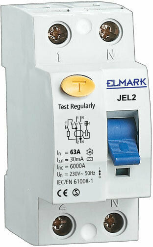 Elmark JEL2 Phase 2-Pole Earth Leakage Relay 63A 230V 40263S