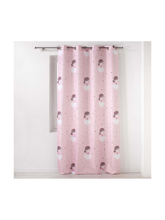 Flamingo Kids Grommet Top Curtain Petite Princesse Pink 140x260cm