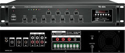 AXD Sound TE-60A Integrated Commercial Amplifier 4 Zone 60W/100V Equipped with USB/FM/Bluetooth Black