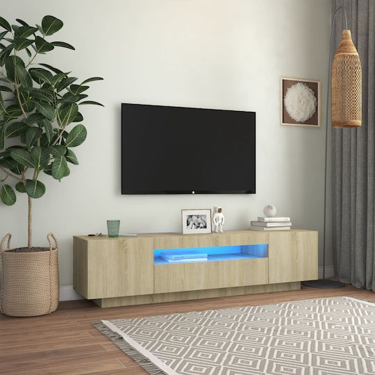 TV Stand with LED Lighting Sonoma L160xD35xH40cm