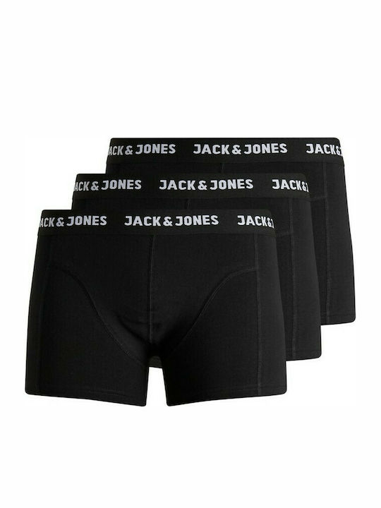 Jack & Jones Мъжки боксерки Черни 3Опаковка