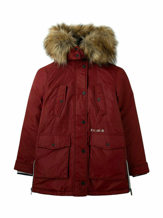 Pepe Jeans Isabelle Kinderparkas Lang mit Kapuz...