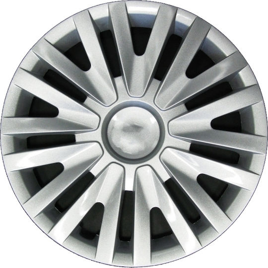 Farad Auto Radkappen Set mit Marke VW 4Stück 15" Silber