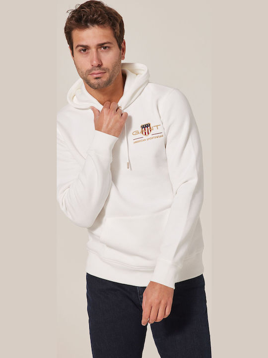 Gant Archive Shield Sweatshirt mit Kapuze Weiß