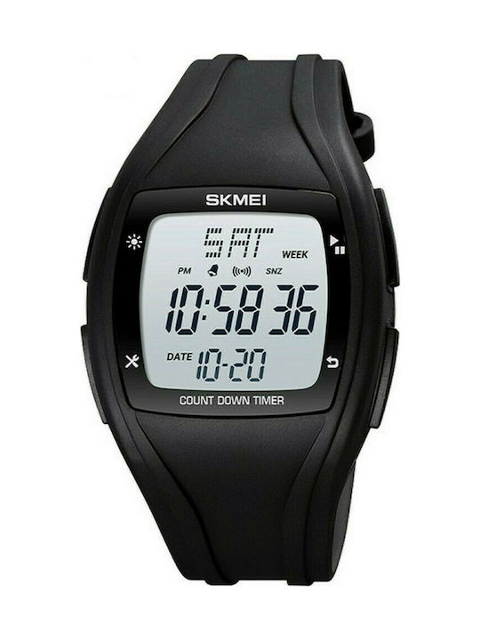 Skmei 1610 Digital Watch Battery with Rubber Strap Black / Grey 8292