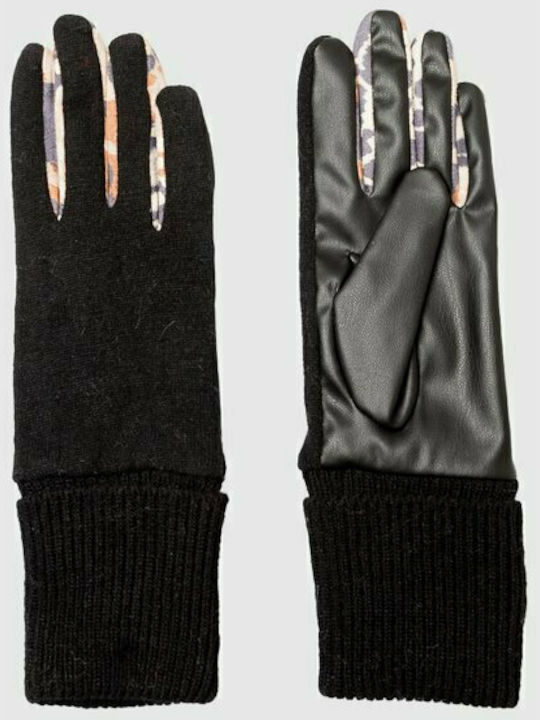 Desigual Women's Gloves Black Animal Patch