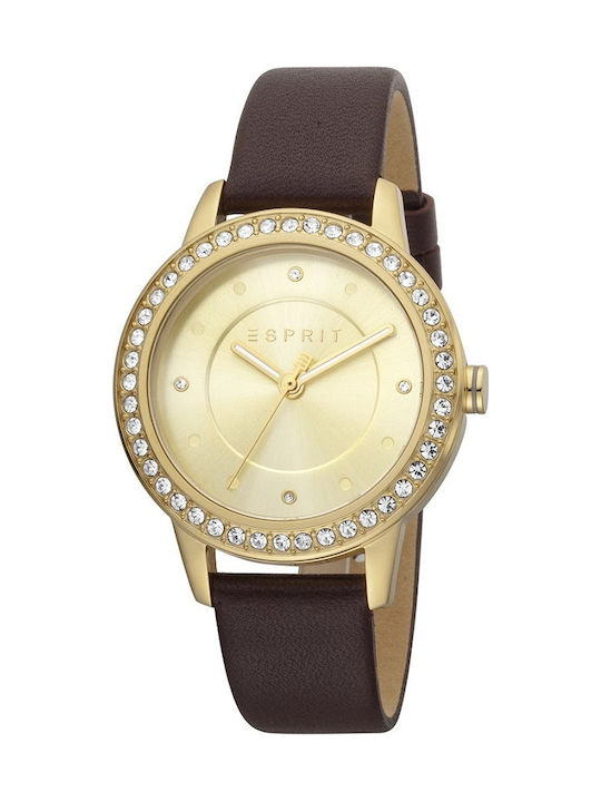 Esprit Women's Watch with Brown Leather Strap