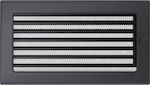 Kratki Rectangular Fireplace Air Shutter Gray 30x17cm