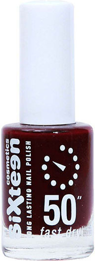 Sixteen Cosmetics Polish 50'' Glossy Nail Polish Quick Dry Burgundy 592 11ml