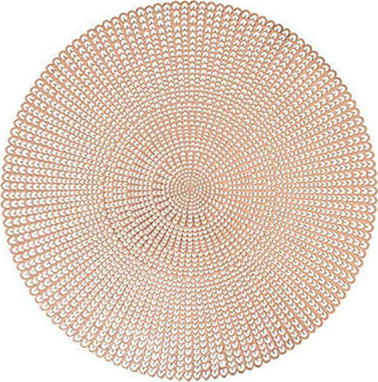 Atmosphera Dantelle Platzdeckchen Rund Kunststoff Rosa 41cm 1Stück