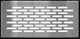 Kratki Ορθογώνια Περσίδα Τζακιού 20x9cm Inox