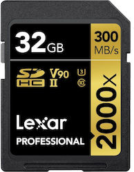 Lexar Professional 2000X SDHC 32GB Class 10 U3 V90 UHS-II