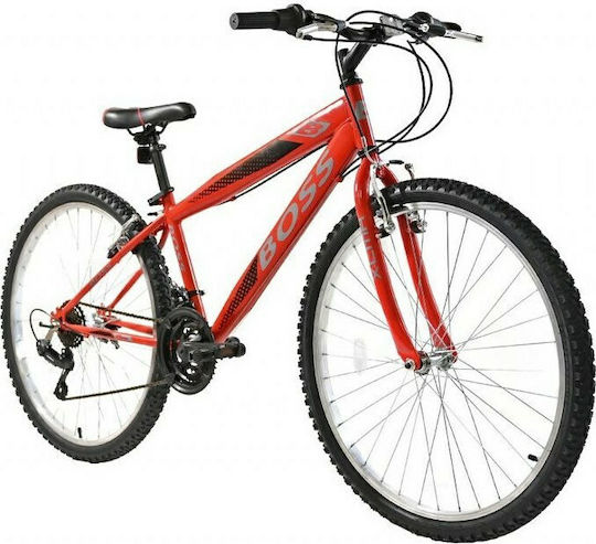 Boss Boss S 26" Shimano Κόκκινο Mountain Bike με 21 Ταχύτητες