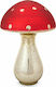 PiP Studio Decorative Mushroom Mushroom made of Glass Red/Silver 40cm 1pcs
