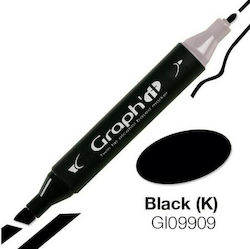 Graph' it Twin Tip Design Marker Black