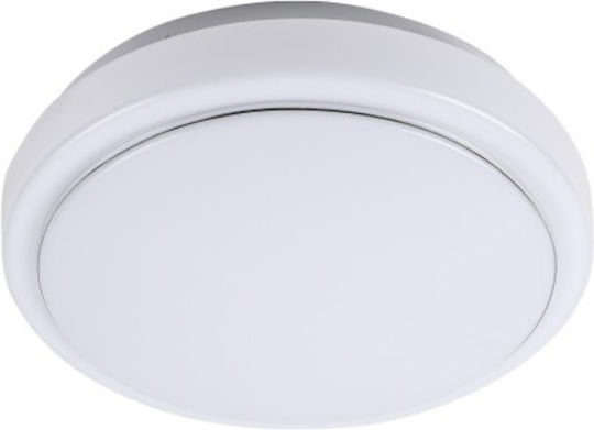 Spot Light Πλαφονιέρα Οροφής 26εκ. Λευκή με Ενσωματωμένο LED