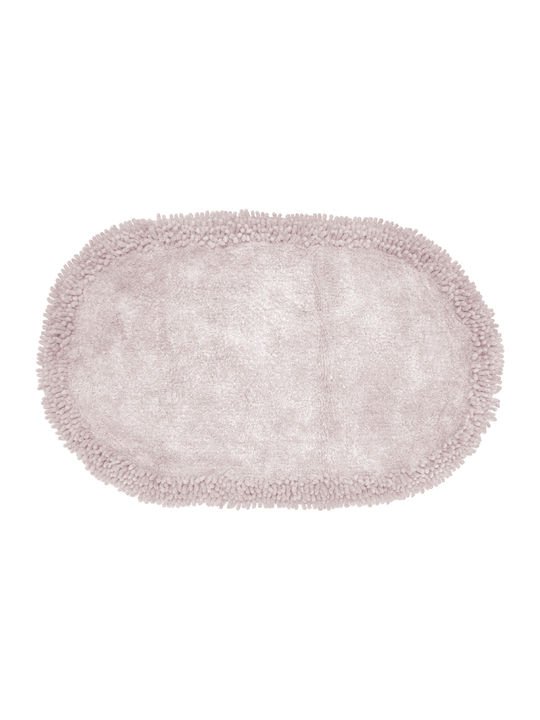 Viopros Badematte Baumwolle Oval Ρέμι 658306 Ekru 45x75cm