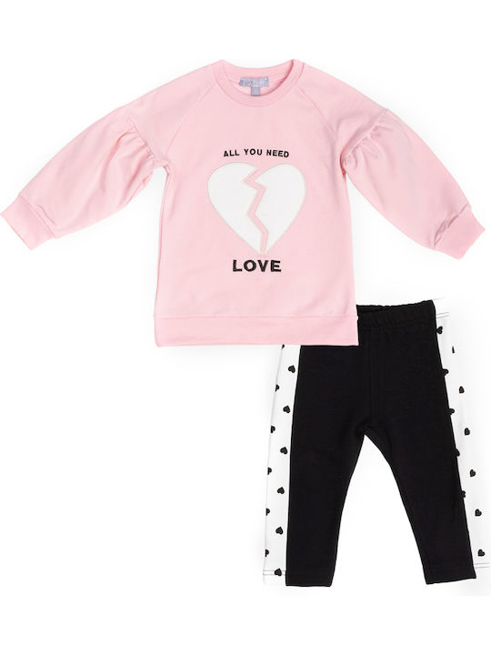 Kids' Set with Leggings Winter 2pcs Pink