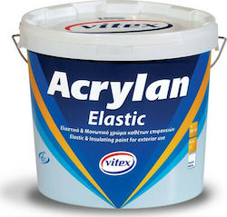 Vitex Acrylan Elastic Base TR Plastic Acrilyc Paint for Exterior Use White 10lt