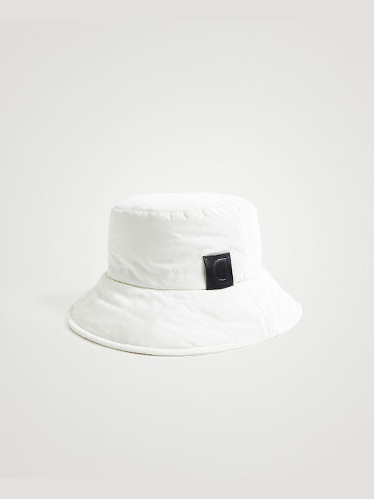 Desigual Cocoa Γυναικείο Δερμάτινο Καπέλο Bucket Λευκό