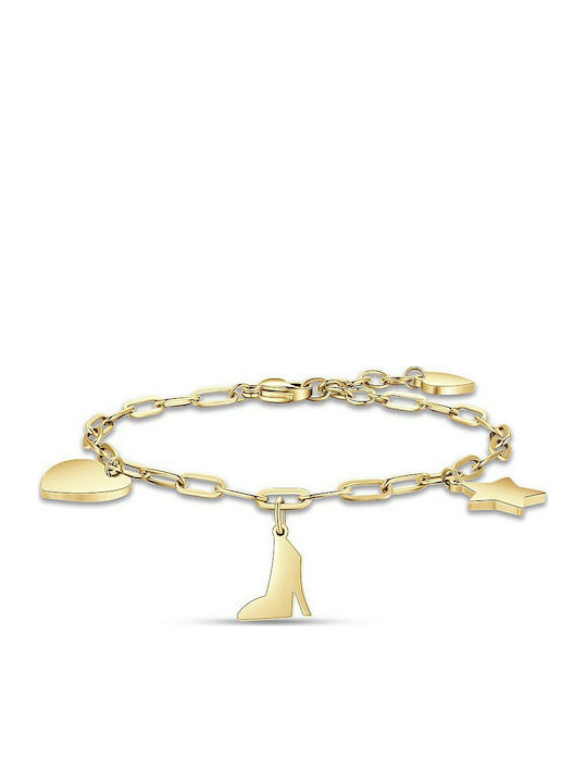 Luca Barra Bracelet Chain made of Steel Gold Plated