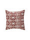 Inart Inart Zierkissen Sofa-Kissen Weiß Elfenbein Rot 45x45cm
