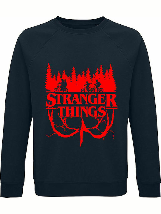 Sweatshirt Unisex, Organic "Stranger Things", French navy