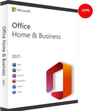 Microsoft Office Home & Business 2021 Multilingual compatible with Mac in Electronic license for 1 User Key 269-17079