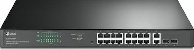 TP-LINK TL-SG1218MPE Managed L2 PoE+ Switch with 16 Gigabit (1Gbps) Ethernet Ports and 2 SFP Ports