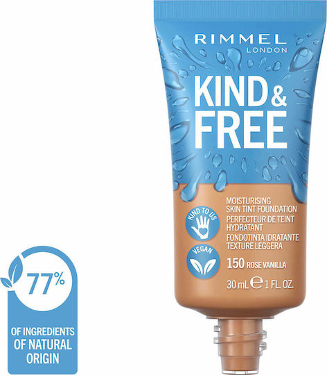 Rimmel Kind And Free Skin Tint Foundation Rose Vanilla 30ml