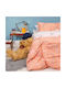 Melinen Star Girl Kids Duvet Cover Single Cotton Orange 165x245cm