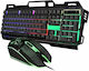 CMK-198 Σετ Gaming Πληκτρολόγιο με RGB φωτισμό & Ποντίκι (Αγγλικό US)