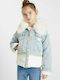Kids' Denim Jacket Short with Lining Light Blue Nilo
