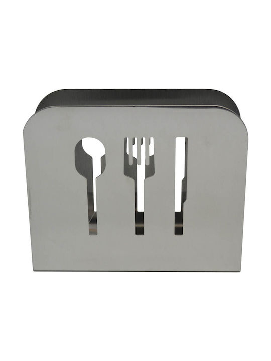 Ankor Metallic Napkin Holder Silver 15x4x12cm 812479