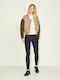 High Waist Women's Jean Trousers in Skinny Fit Dark Blue