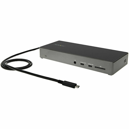 StarTech USB-C / USB-A Docking Station με 4K PD Ethernet Γκρι (DK31C2DHSPDUE)